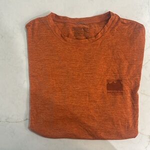 Men’s Patagonia Orange Short Sleeve Capilene Cool Tee Relaxed Fit